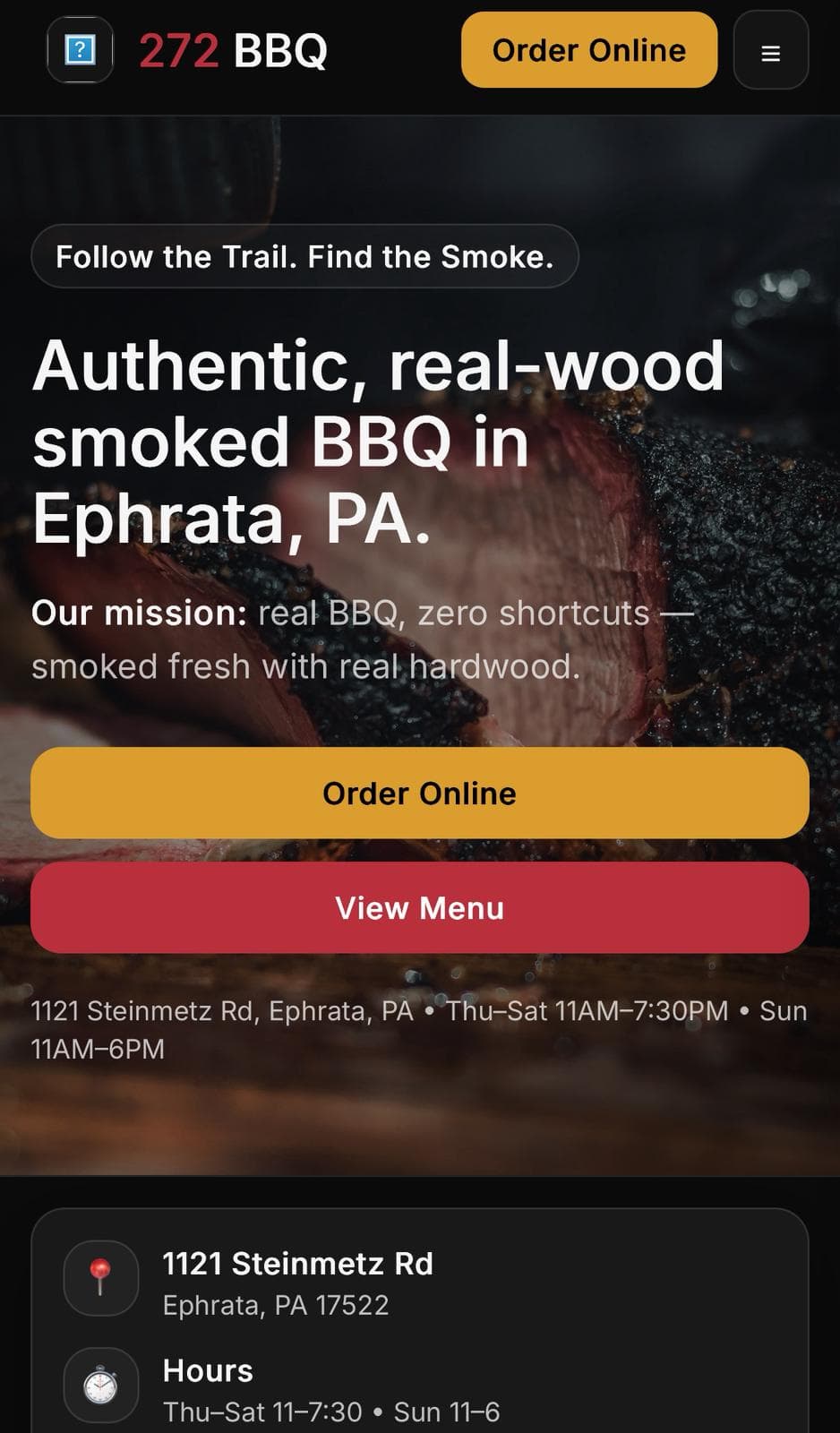 272 BBQ mobile screenshot